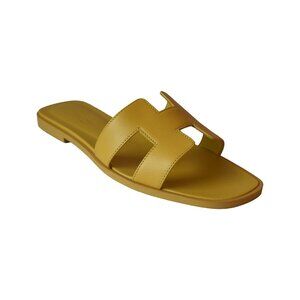 Hermes Oran Sandals Yellow